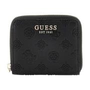 Zwarte synthetische damesportemonnee Guess , Black , Dames