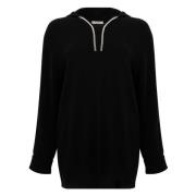 Hoodie van kasjmier zwart Aw24 D.Exterior , Black , Dames