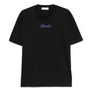 Script Logo Bouclette T-Shirt Lanvin , Black , Heren