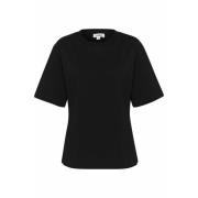 Zwarte Tee Top met korte mouwen Soaked in Luxury , Black , Dames