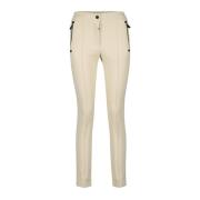 Beige Ski Broek Slim Fit Moncler , Beige , Dames