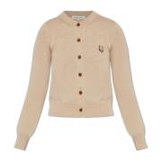 Cardigan met logo Maison Kitsuné , Beige , Dames