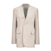 Beige Jas voor Stijlvolle Look MM6 Maison Margiela , Beige , Dames