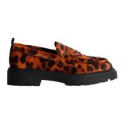 Dierenprint Oranje Mocassin Schoenen Hoff , Brown , Dames