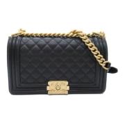 Pre-owned Leather shoulder-bags Chanel Vintage , Black , Dames