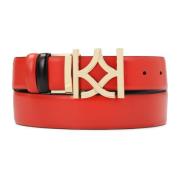 Rood en zwart dubbelzijdige riem Kazar , Red , Dames