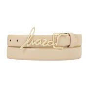 Beige riem met merknaam gesp Kazar , Beige , Dames