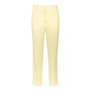 Cropped straight pants with pleats Ottod'Ame , Yellow , Dames