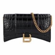 Leather crossbody-bags Balenciaga , Black , Dames