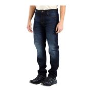 Blauwe Slimme Basic Jeans Emporio Armani , Blue , Heren