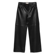 Leren broek Michael Kors , Black , Dames