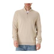 Beige Half Zip Cardigan voor Heren Selected Homme , Beige , Heren