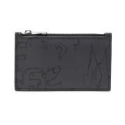 Zwarte Clutch Kaarthouder Rits Sluiting Alexander McQueen , Black , He...