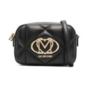 Zwarte schoudertas voor vrouwen Love Moschino , Black , Dames