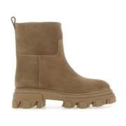 Biscuit suede enkellaarzen Gia Borghini , Brown , Dames