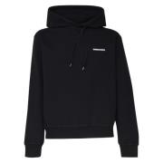 Zwarte Katoenen Hoodie Dsquared2 , Black , Heren