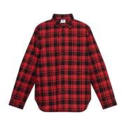 Gewatteerd shirt met ruitpatroon Vetements , Red , Heren