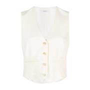 Stijlvol Off White Vest Wardrobe.nyc , White , Dames