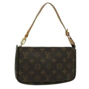 Pre-owned Fabric pouches Louis Vuitton Vintage , Brown , Dames