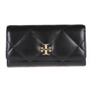 Diamant Quilt Flap Portemonnee Tory Burch , Black , Dames