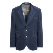 Single-Breasted Jas Brunello Cucinelli , Blue , Heren