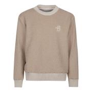 Teddy Sweater Ronde Hals Gezellige Stijl Ballantyne , Beige , Heren