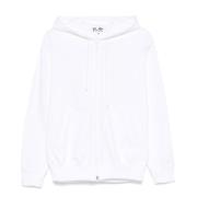 Rode Gebreide Sweatshirt Embleem Comme des Garçons Play , White , Here...