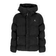 Zwarte Statement Puffer Jas met Capuchon Jordan , Black , Heren