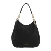 Zwarte leren Lillie schoudertas Michael Kors , Black , Dames