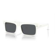 Vintage Wit/Blauwe Zonnebril Prada , White , Heren