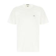 Casual Katoenen T-Shirt C.p. Company , White , Heren