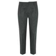 Grijze Wollen Flanellen Korte Broek Dondup , Gray , Heren