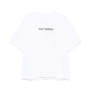 Wit Logo Print Crew Neck T-shirt Axel Arigato , White , Heren