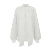 Elegante Polyester Shirt met Strik P.a.r.o.s.h. , White , Dames