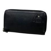 Pre-owned Leather wallets Chanel Vintage , Black , Dames