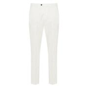 Lyocell Katoenen Broek met Zakken Corneliani , White , Heren