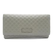 Pre-owned Leather wallets Gucci Vintage , Gray , Dames