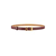 Leren riem met logo-omlijnde gesp Elisabetta Franchi , Red , Dames