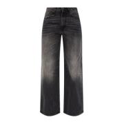 Jeans met Vintage Effect R13 , Black , Dames