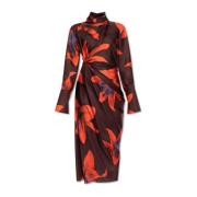 Zijden jurk Alexander McQueen , Red , Dames