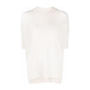 Elegant Beige Cashmere Short Sleeve Sweater Jil Sander , Beige , Dames