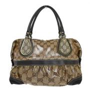 Pre-owned Canvas gucci-bags Gucci Vintage , Beige , Dames