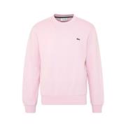 Roze Crewneck Sweatshirt met Klein Logo Lacoste , Pink , Heren