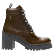 Pre-owned Leather boots Miu Miu Pre-owned , Brown , Dames