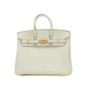 Pre-owned Leather handbags Hermès Vintage , White , Dames