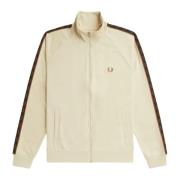 Beige Contrast Tape Trainingsjack Fred Perry , Beige , Heren