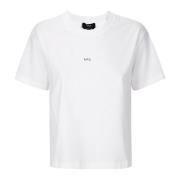 Boxy Micro Logo T-Shirt A.p.c. , White , Dames