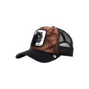 Zwarte Acid Panther Trucker Cap Goorin Bros , Black , Heren