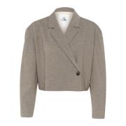 Asymmetrische Knoop Blazer Walnoot Melange Karen by Simonsen , Gray , ...