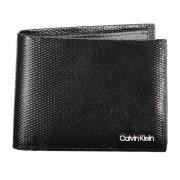 Zwarte leren portemonnee met RFID-slot Calvin Klein , Black , Unisex